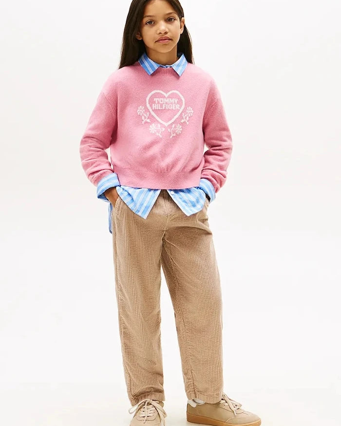 Детски памучен панталон Tommy Hilfiger