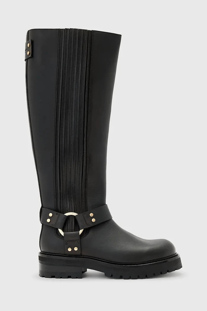 Кожени ботуши AllSaints  Maddie High Boot