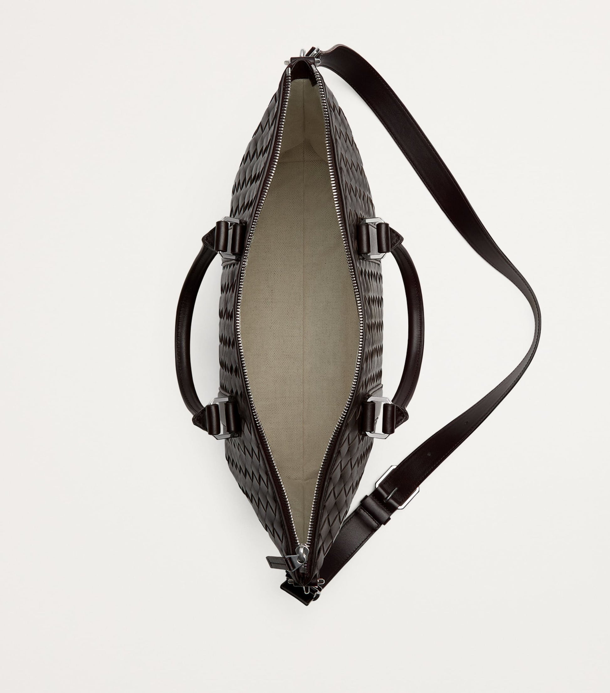 Leather Intrecciato Briefcase