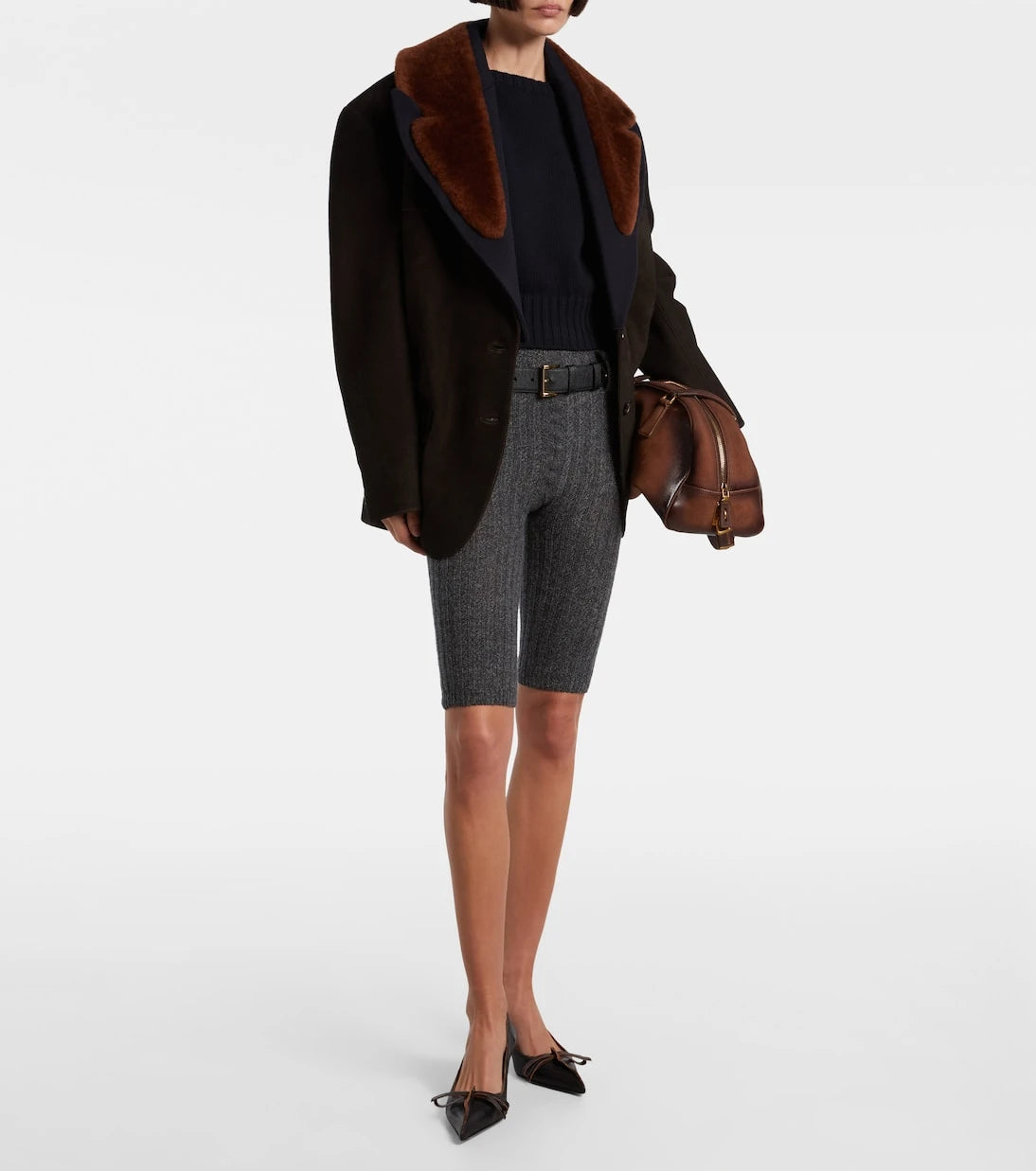 Prada - Knitted wool and cashmere shorts