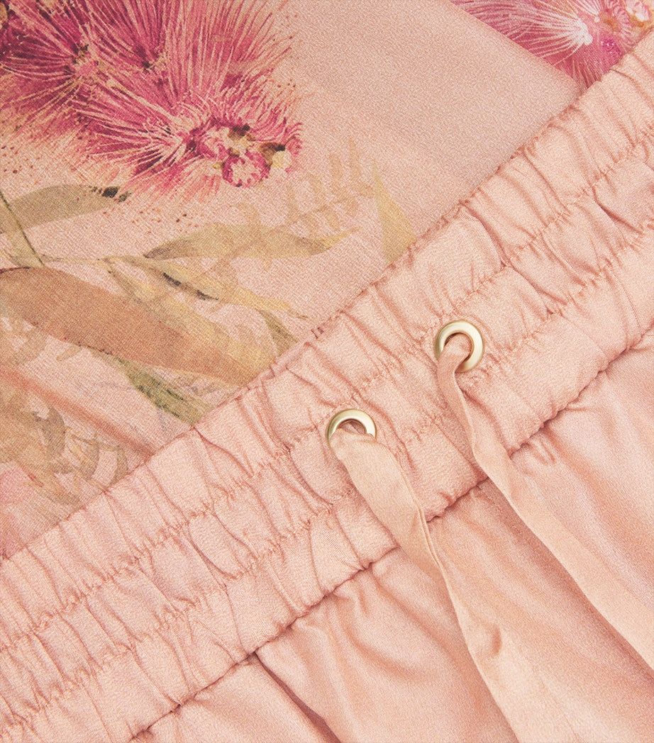 Zimmermann Pink Silk Cascadian Trousers