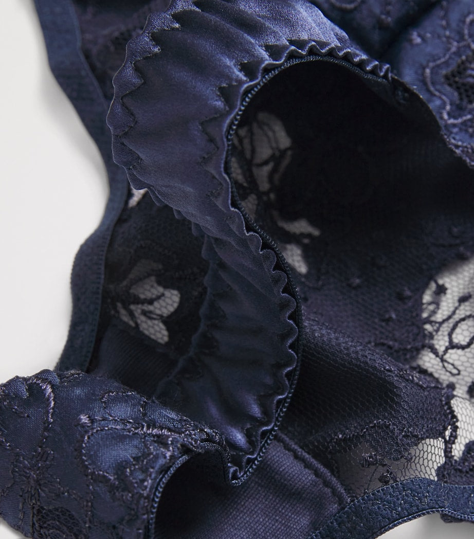 Navy Arella Skirted Thong