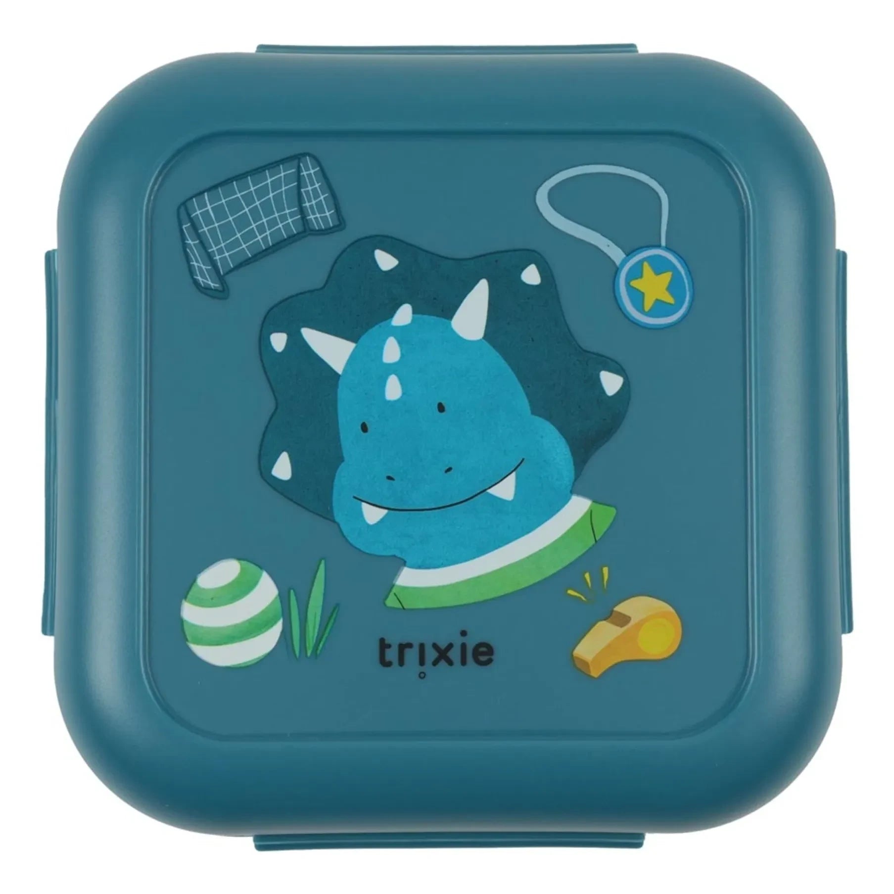 Trixie - Boîte à Goûter Clips Ballplayer Mr. Triceratops | Blue