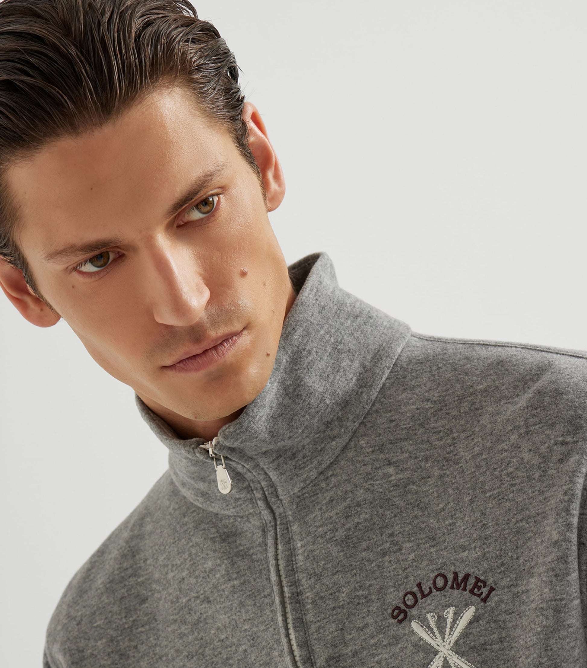 Cashmere-Blend Quarter-Zip Sweatshirt