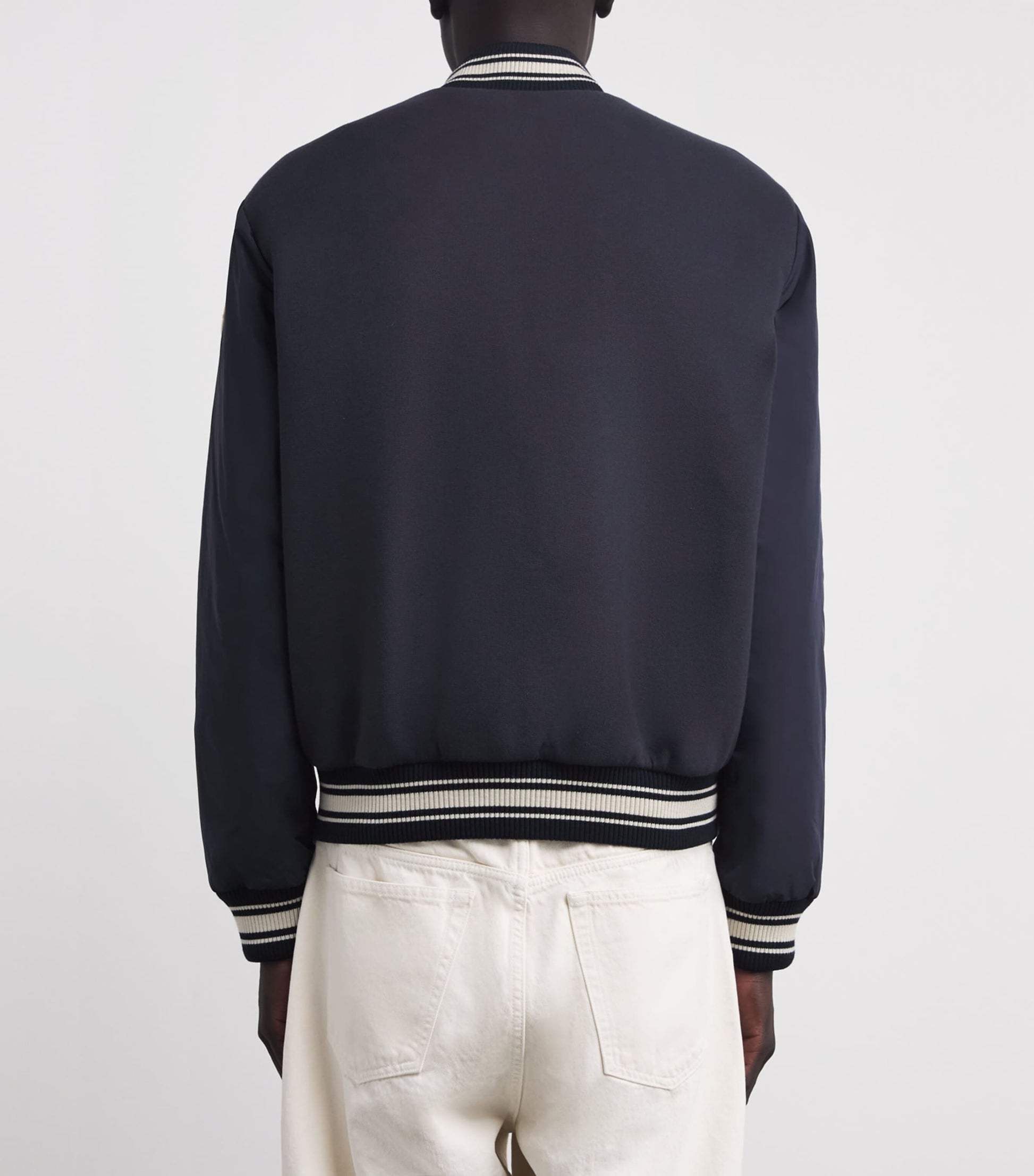 Moncler Blue Down Reversible Vennes Bomber Jacket