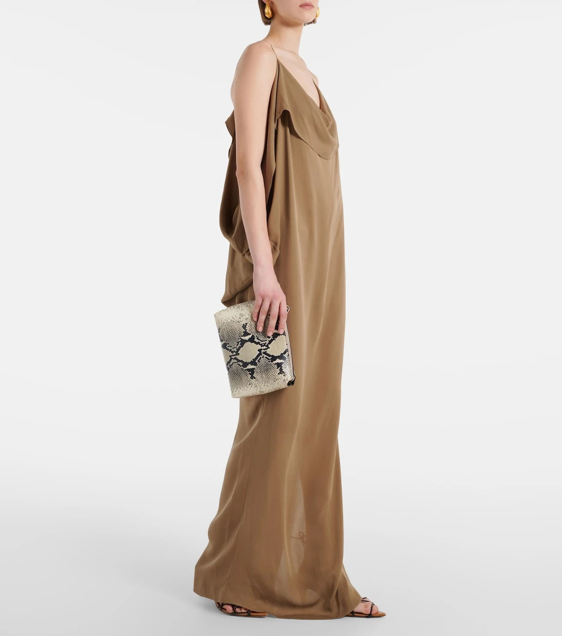 Khaite - Lina snake-effect leather crossbody bag