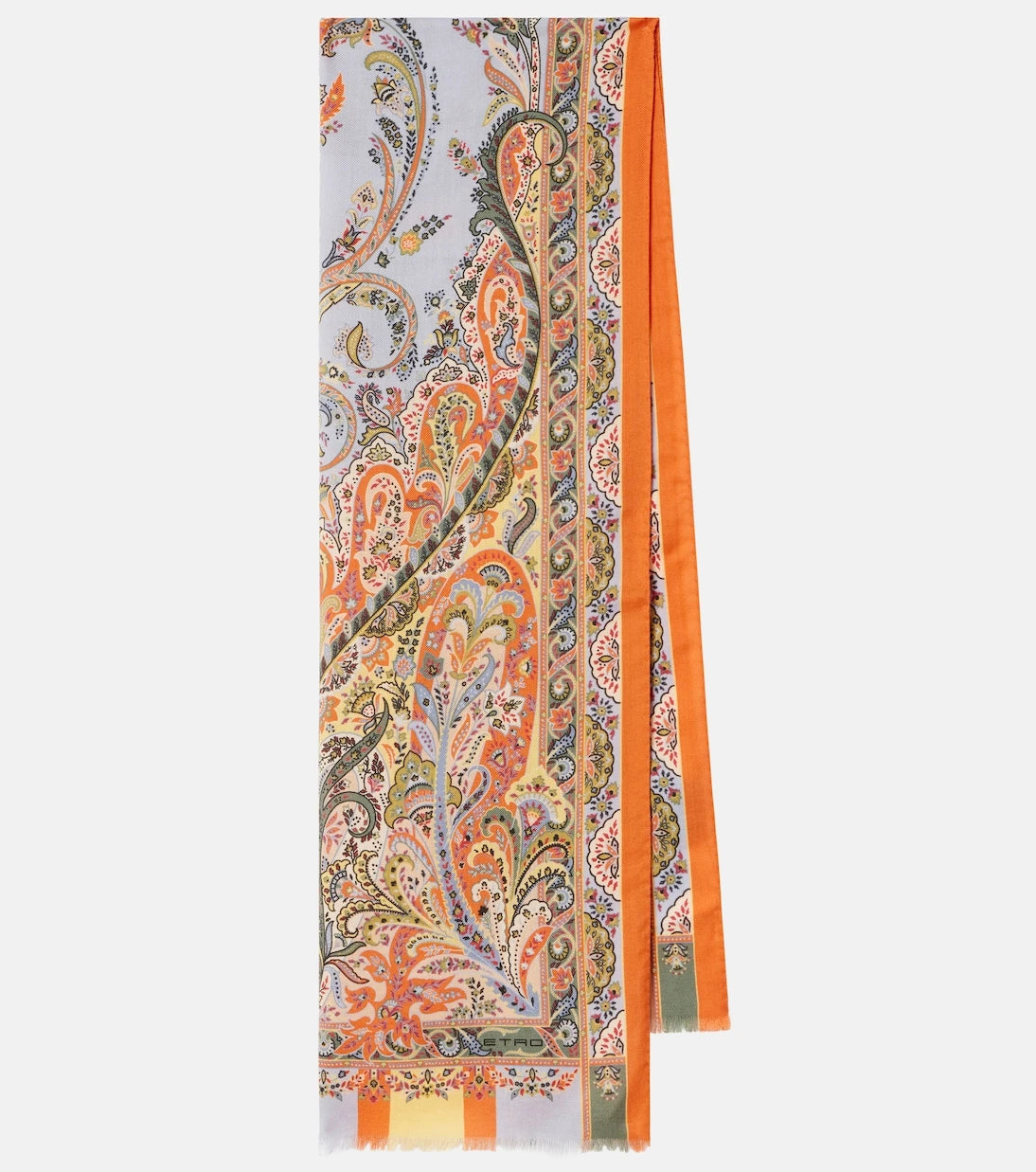 Etro - Çiçek desenli yün ve ipek eşarp