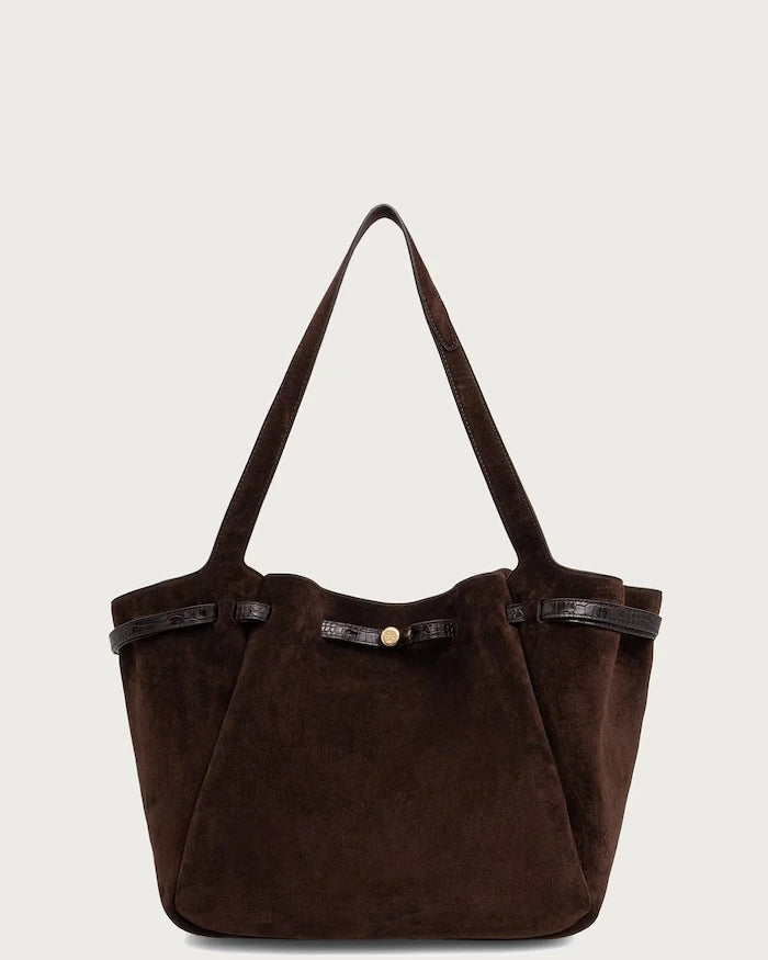 Tory Burch kadın süet tote çanta Romy