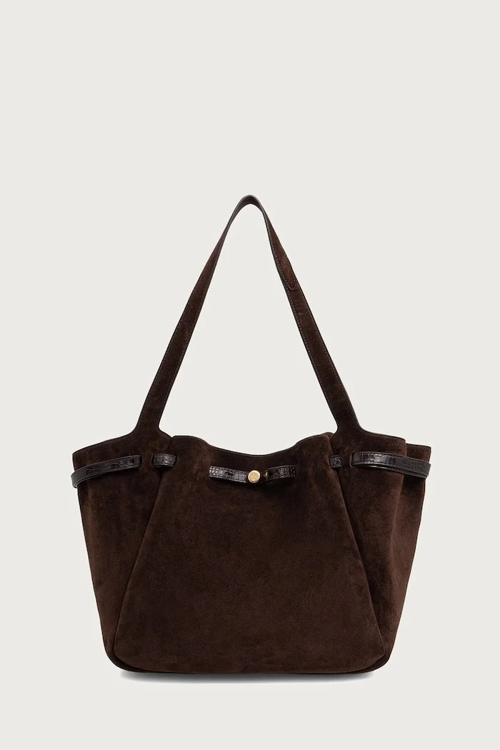 Tory Burch kadın süet tote çanta Romy