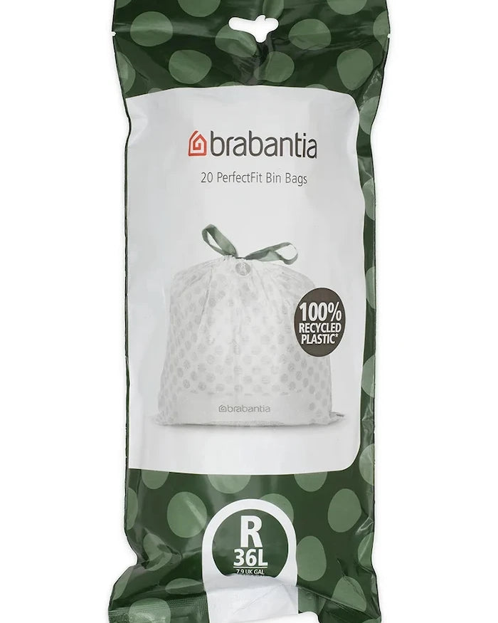 Brabantia PerfectFit Çöp Torbaları, R, 36 L, 6 x 20 adet