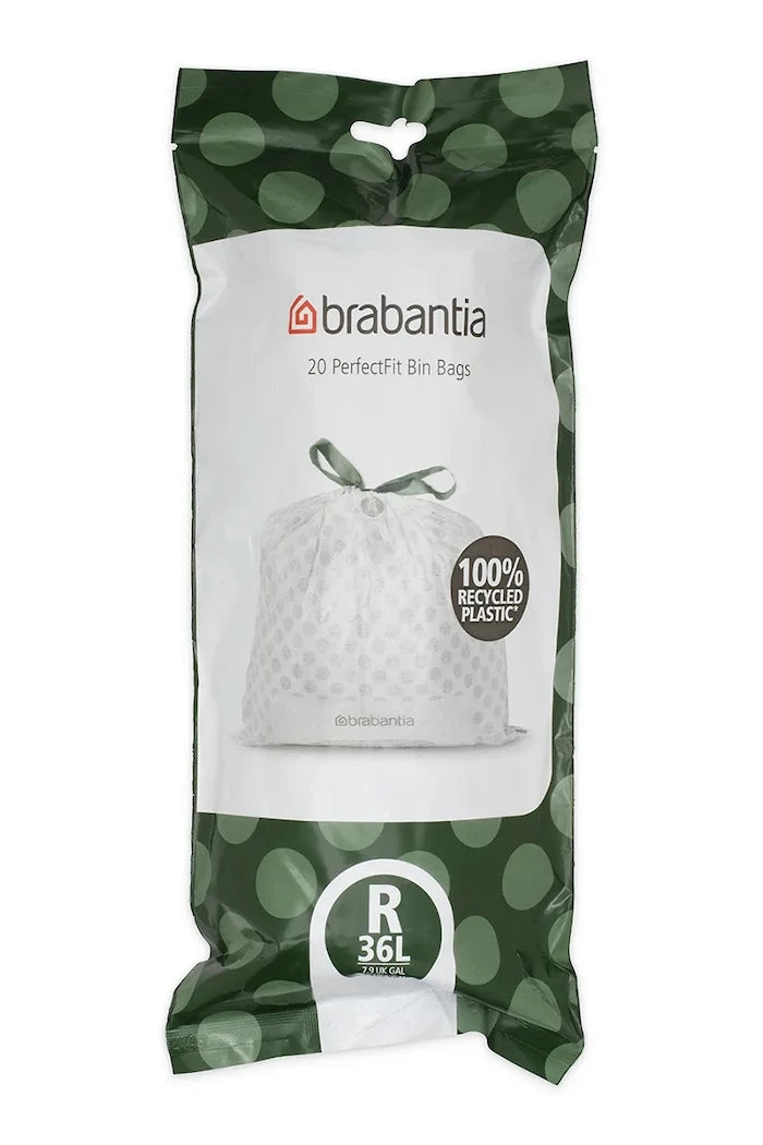 Brabantia PerfectFit Çöp Torbaları, R, 36 L, 6 x 20 adet