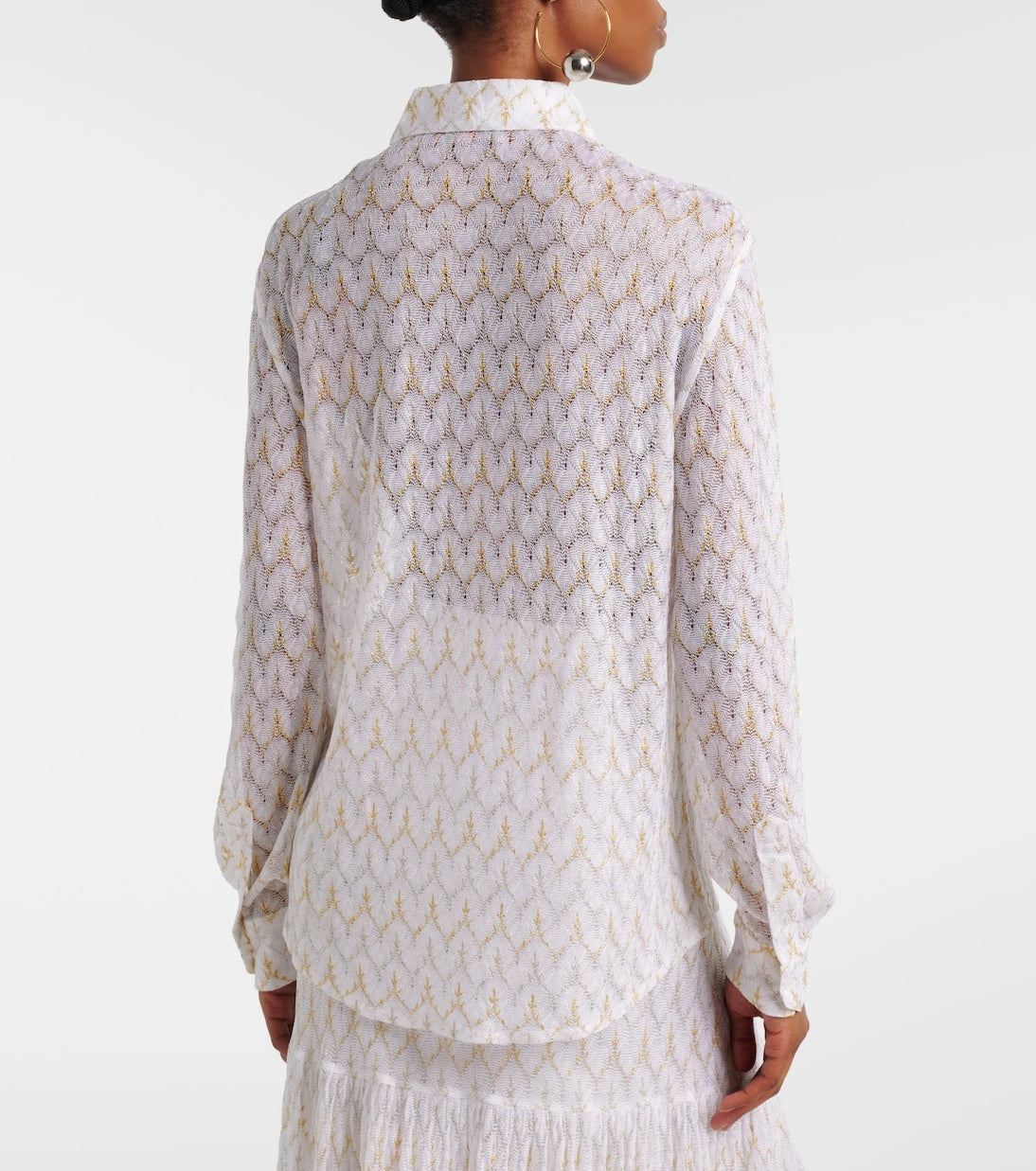 Missoni - Open-knit lamé shirt