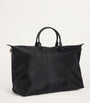 Black Nylon Overnight Tote Bag
