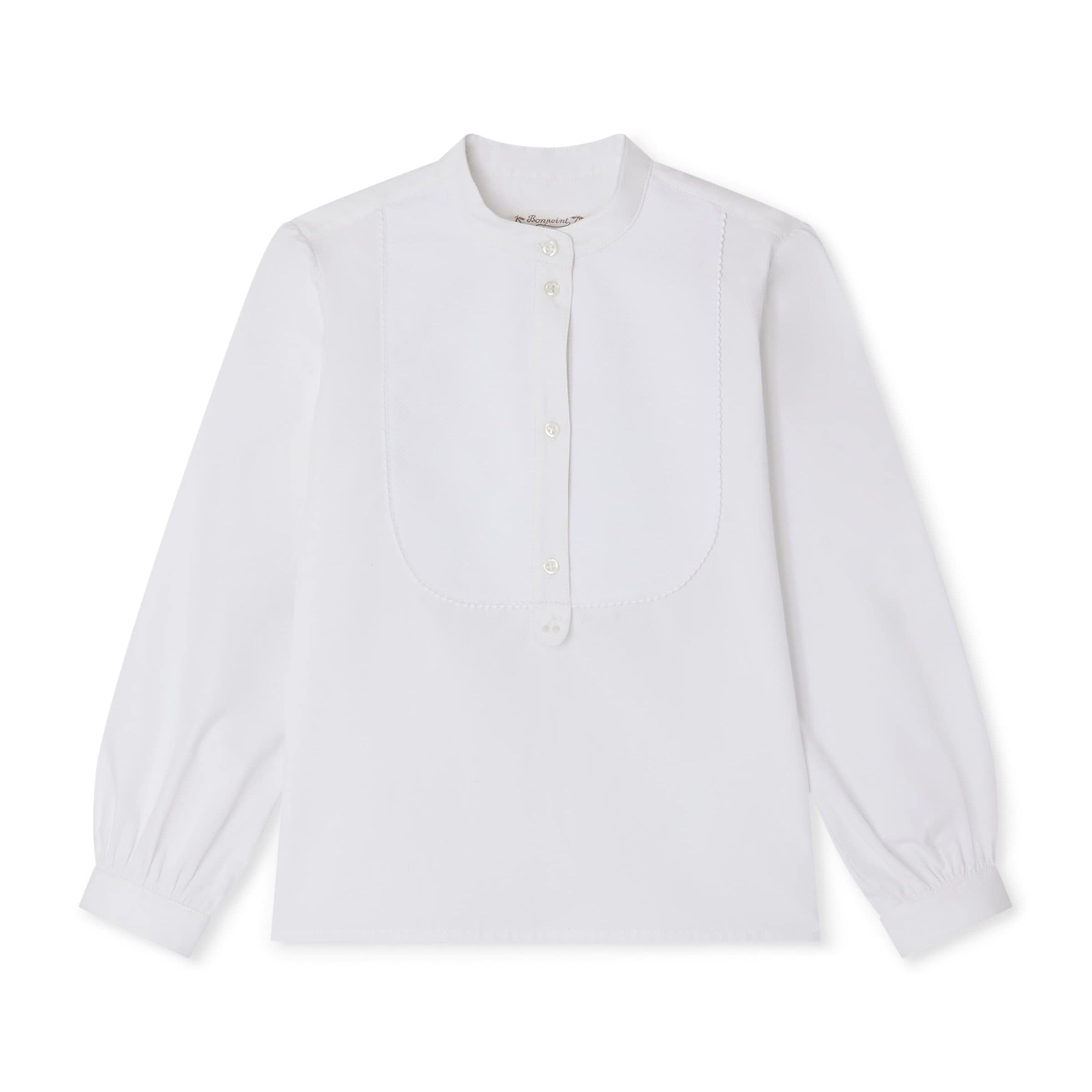 Cotton Bib-Collar Shirt (4-14 Years)