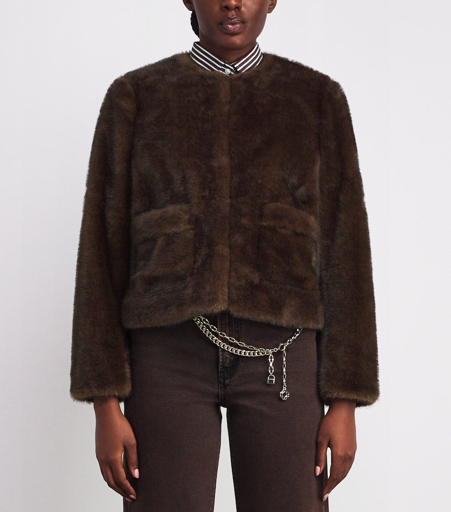 Brown Faux Fur Coat