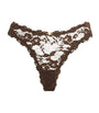 Skims Brown Stretch Lace Dipped Thong