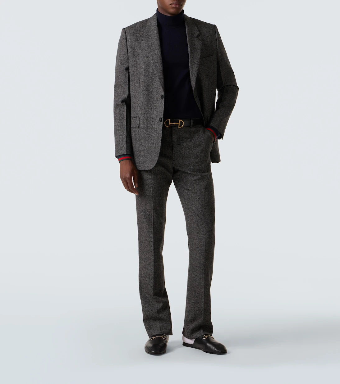 Gucci - Webstripe cashmere turtleneck sweater