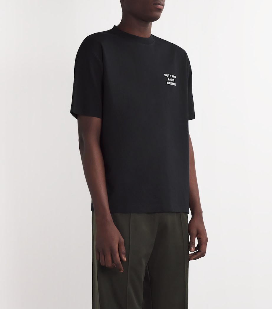 Drôle De Monsieur Cotton Slogan T-Shirt