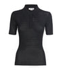 Victoria Beckham Black Knitted Polo Shirt