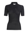 Black Knitted Polo Shirt