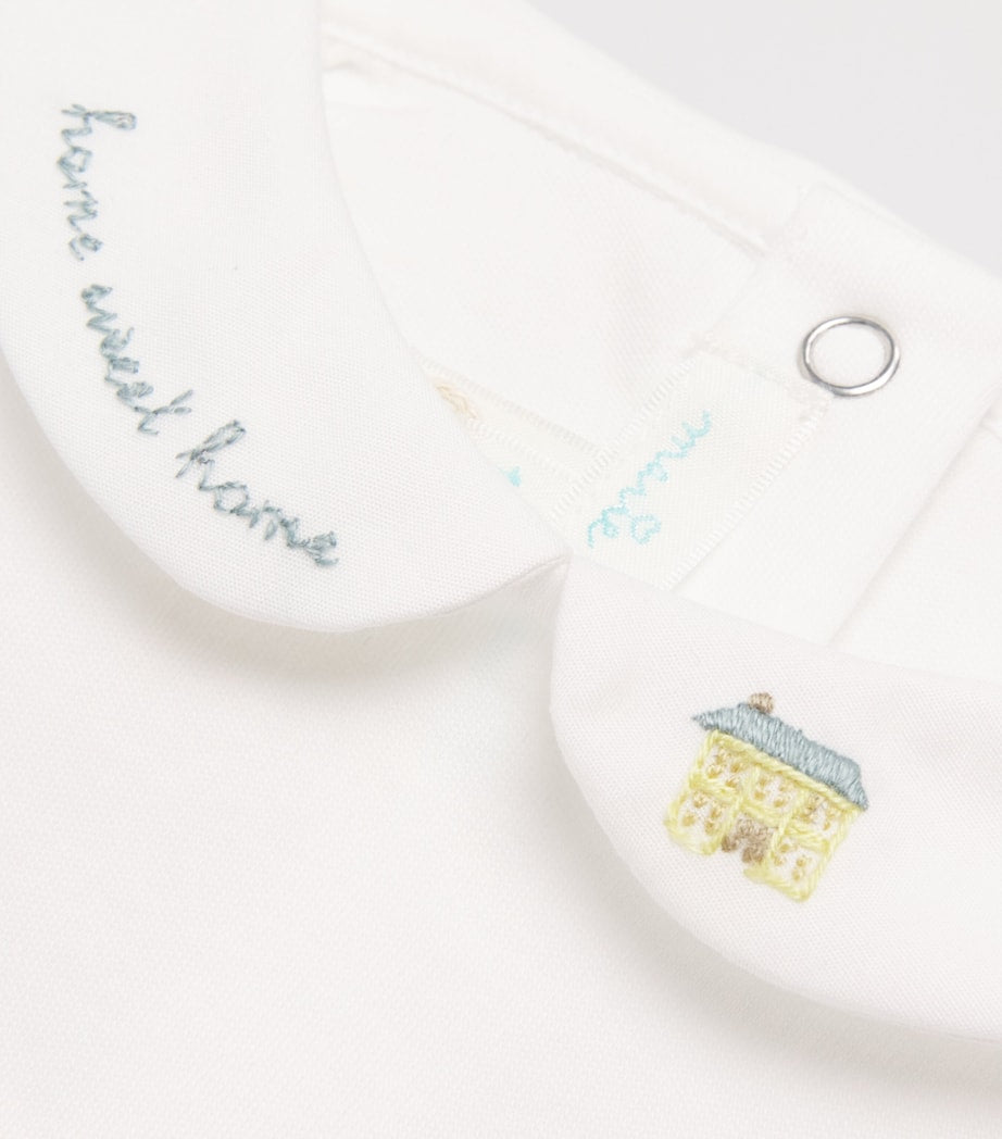 Marie-Chantal Pima Cotton Embroidered Bodysuit