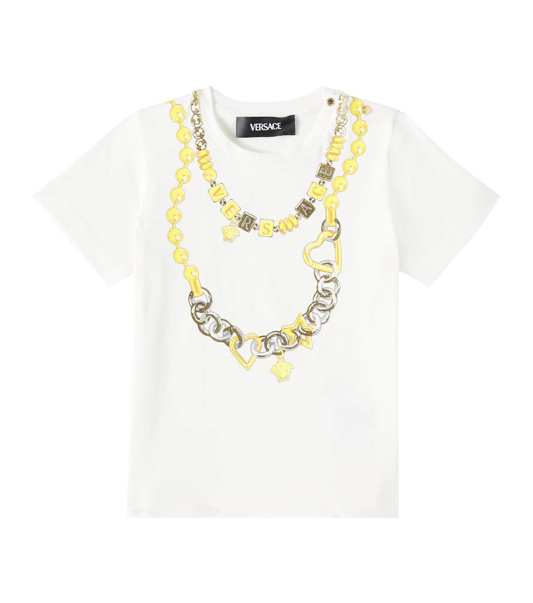 Versace Kids - تيشيرت قطني مطبوع