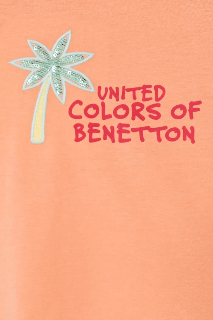 United Colors of Benetton çocuk pamuklu tişört