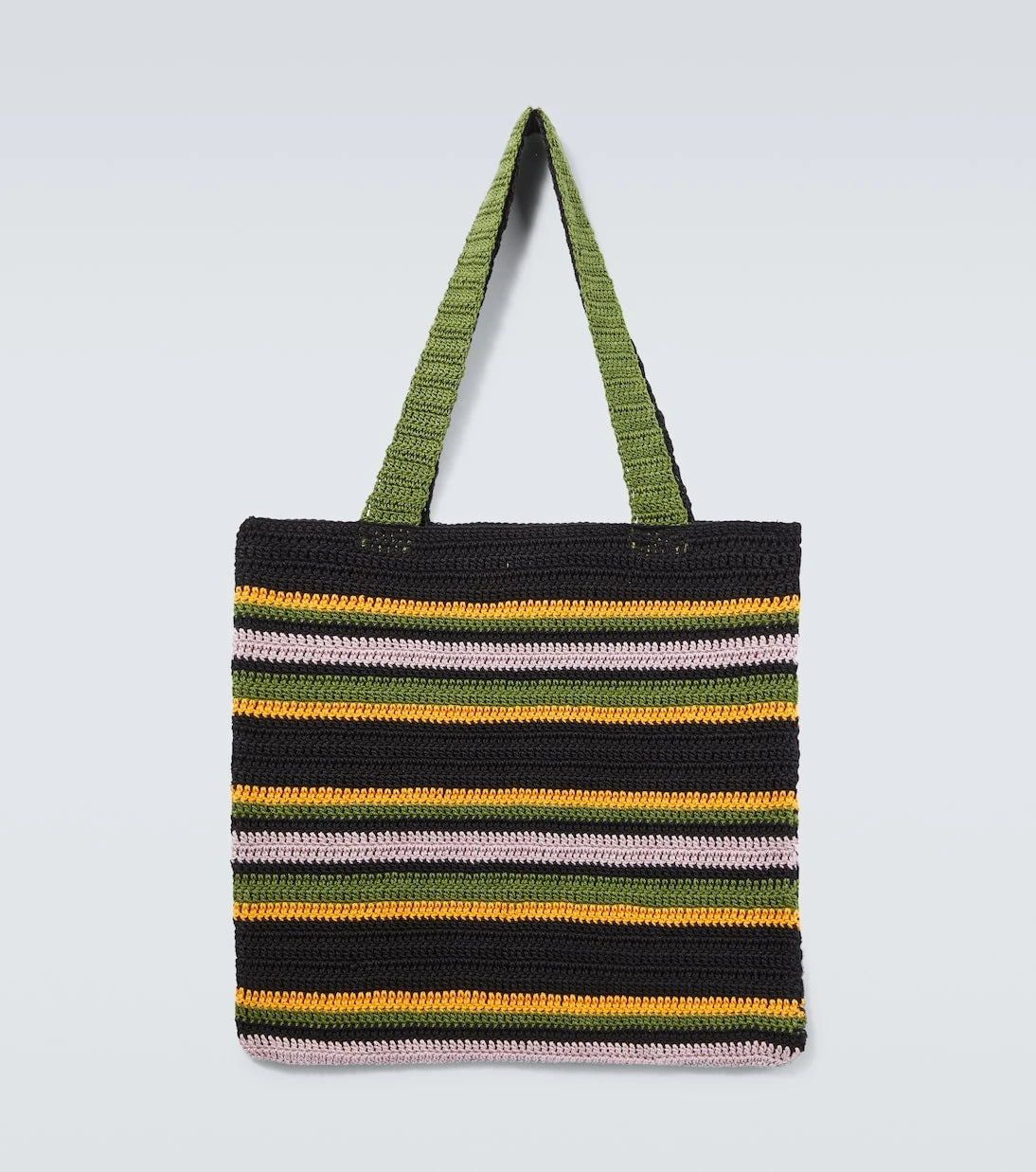Bode - Harbor Stripe crochet cotton tote bag