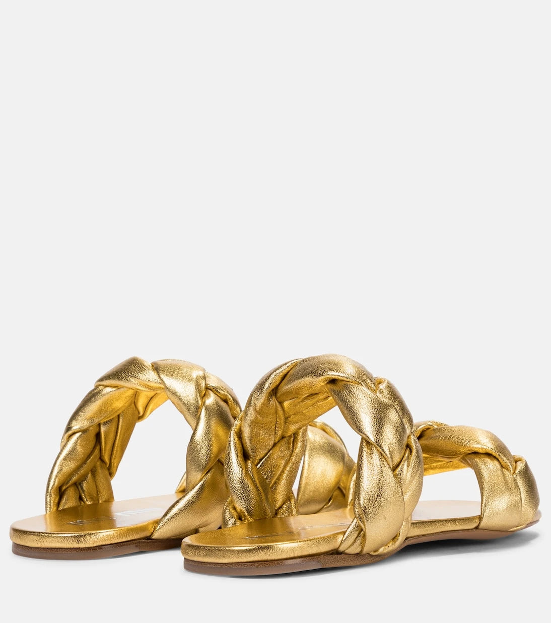 Miu Miu - Braided leather slides