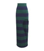 A.W.A.K.E. Mode Multi Cotton Stripe Cut-Out Maxi Skirt