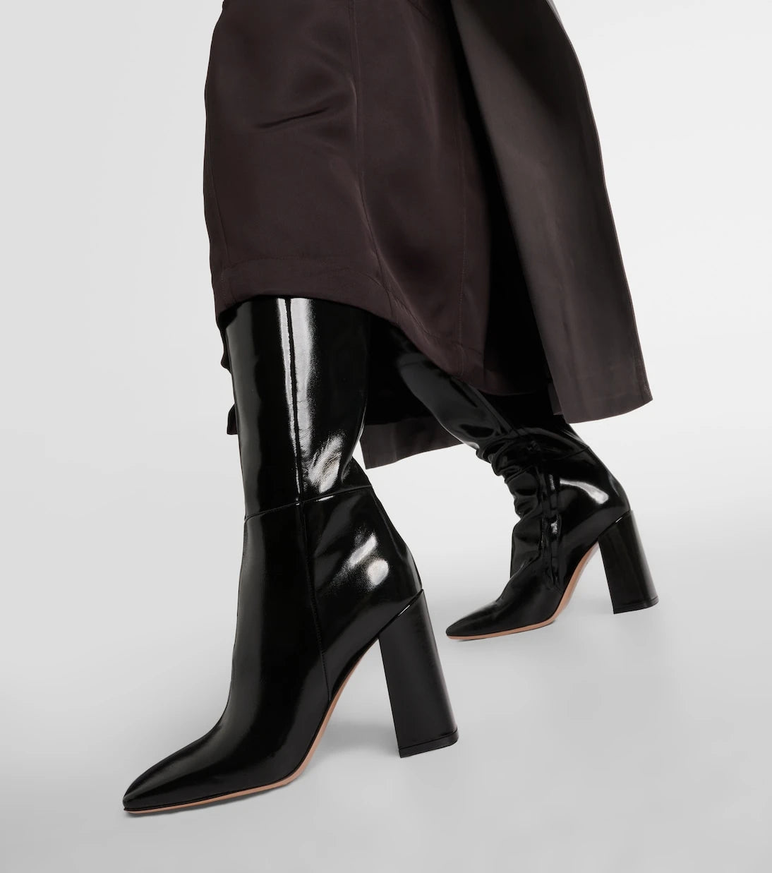 Gianvito Rossi - 95 patent leather knee-high boots