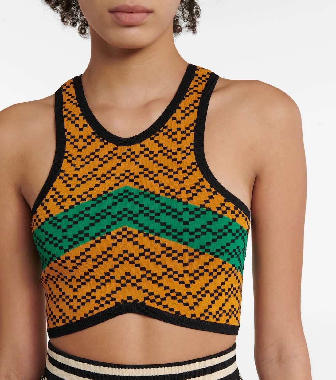 Dodo Bar Or - Jacquard crop top