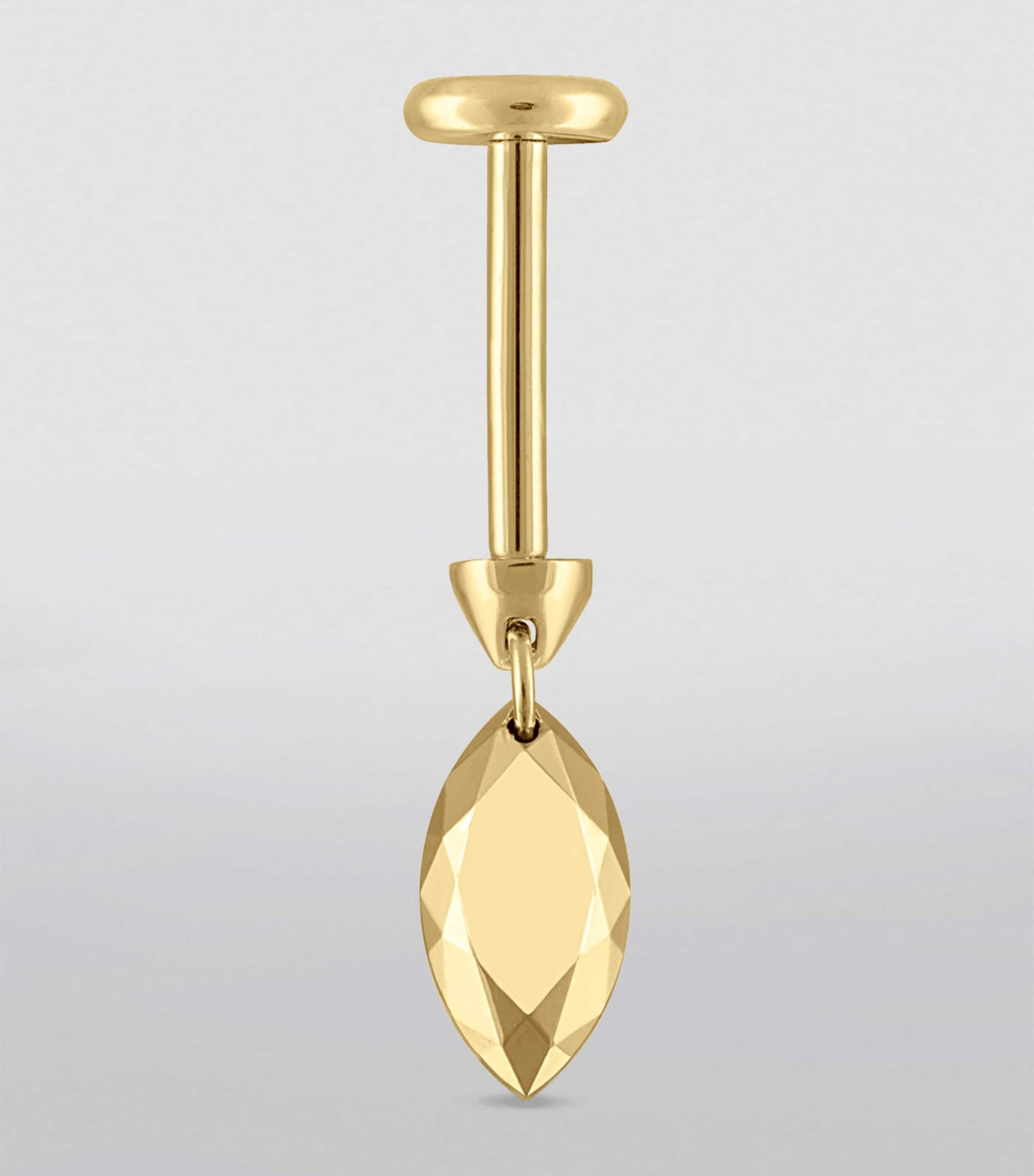 Faceted Marquise Threaded Charm Single Earring (6.5mm)