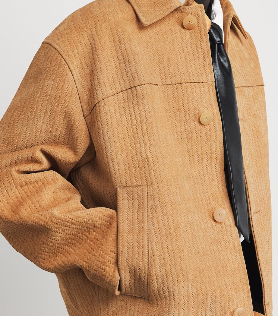 Beige Suede Vannier Jacket