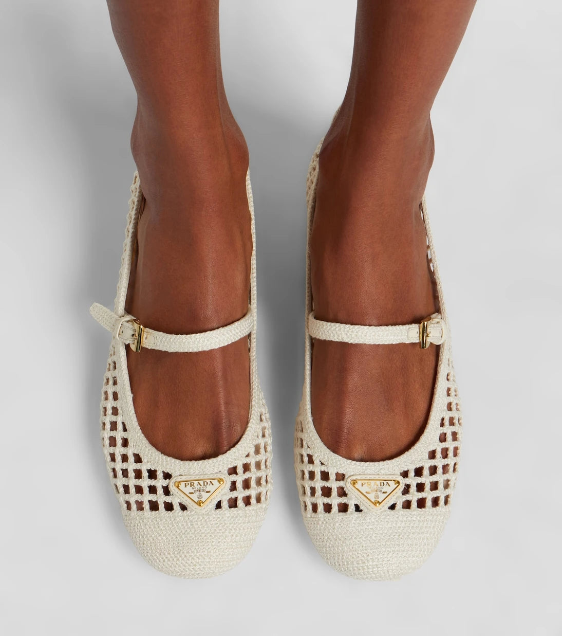 Prada - Crochet Mary Jane pumps