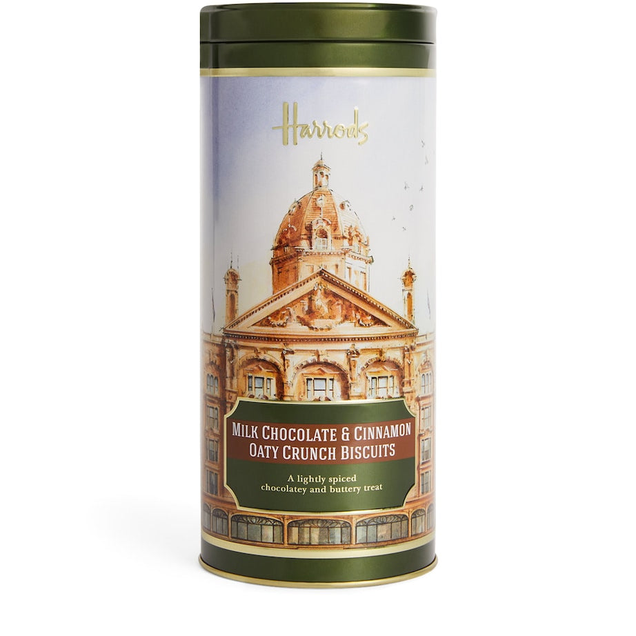 Harrods Heritage Chocolate and Cinnamon Oat Biscuit Tin (200g)