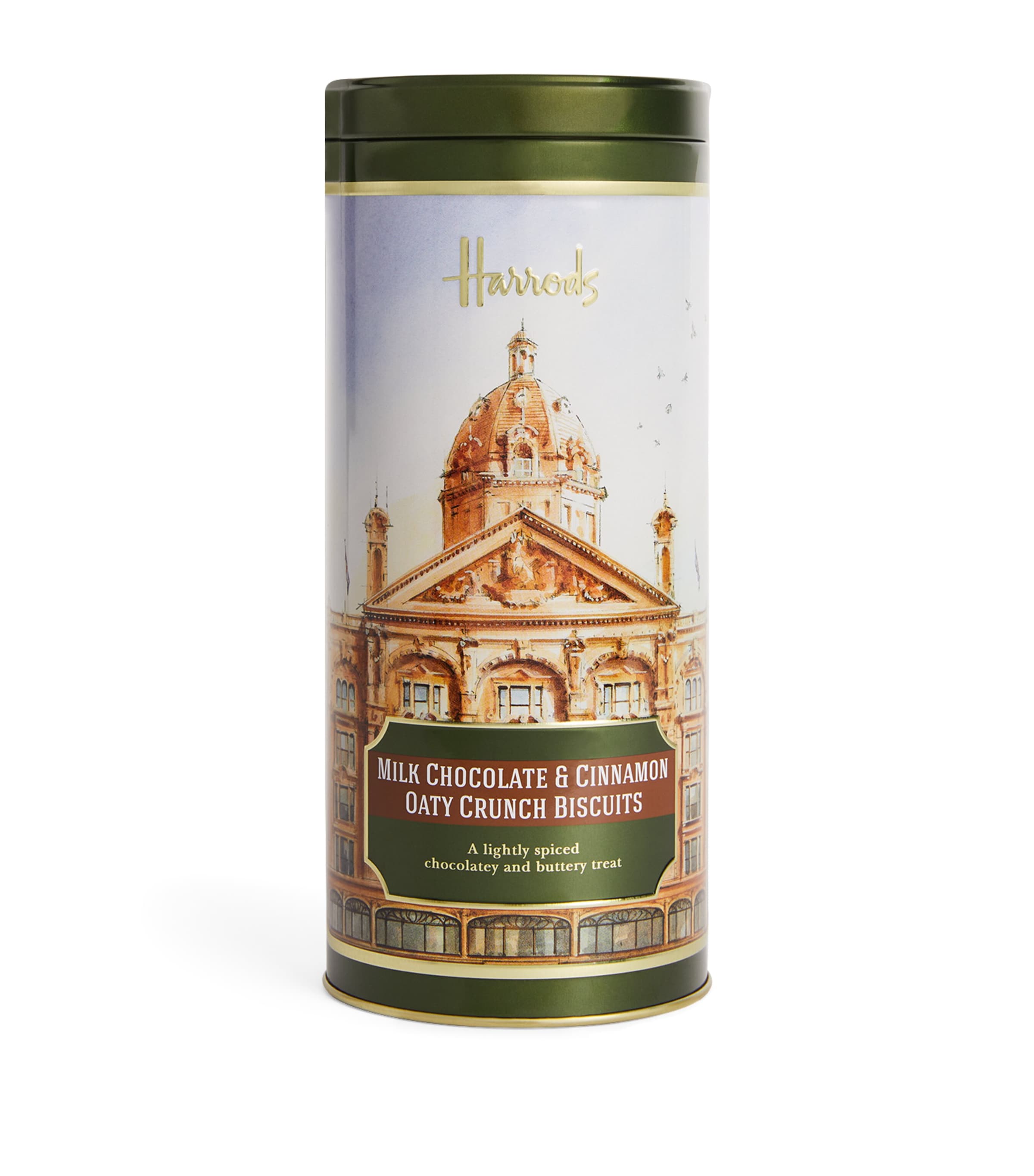 Harrods Heritage Chocolate and Cinnamon Oat Biscuit Tin (200g)