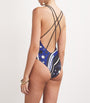 Blue Fontane Print Swimsuit