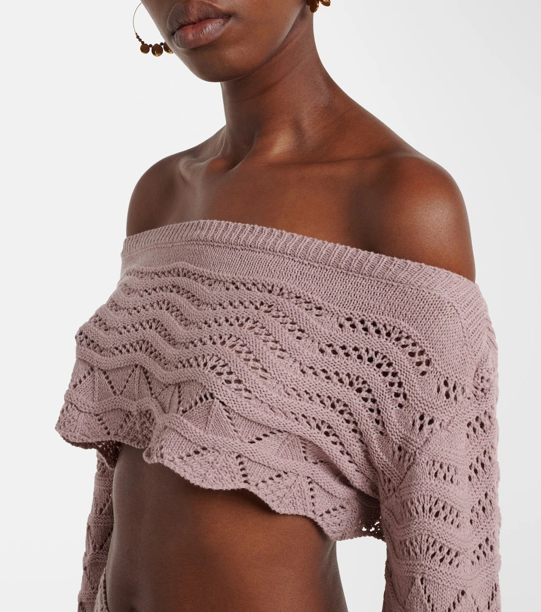 Bananhot - Helena crochet cotton-blend crop top