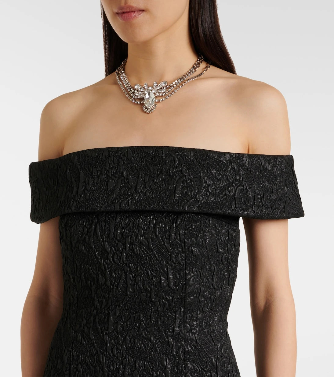Emilia Wickstead - Sima off-shoulder seersucker cloqué gown
