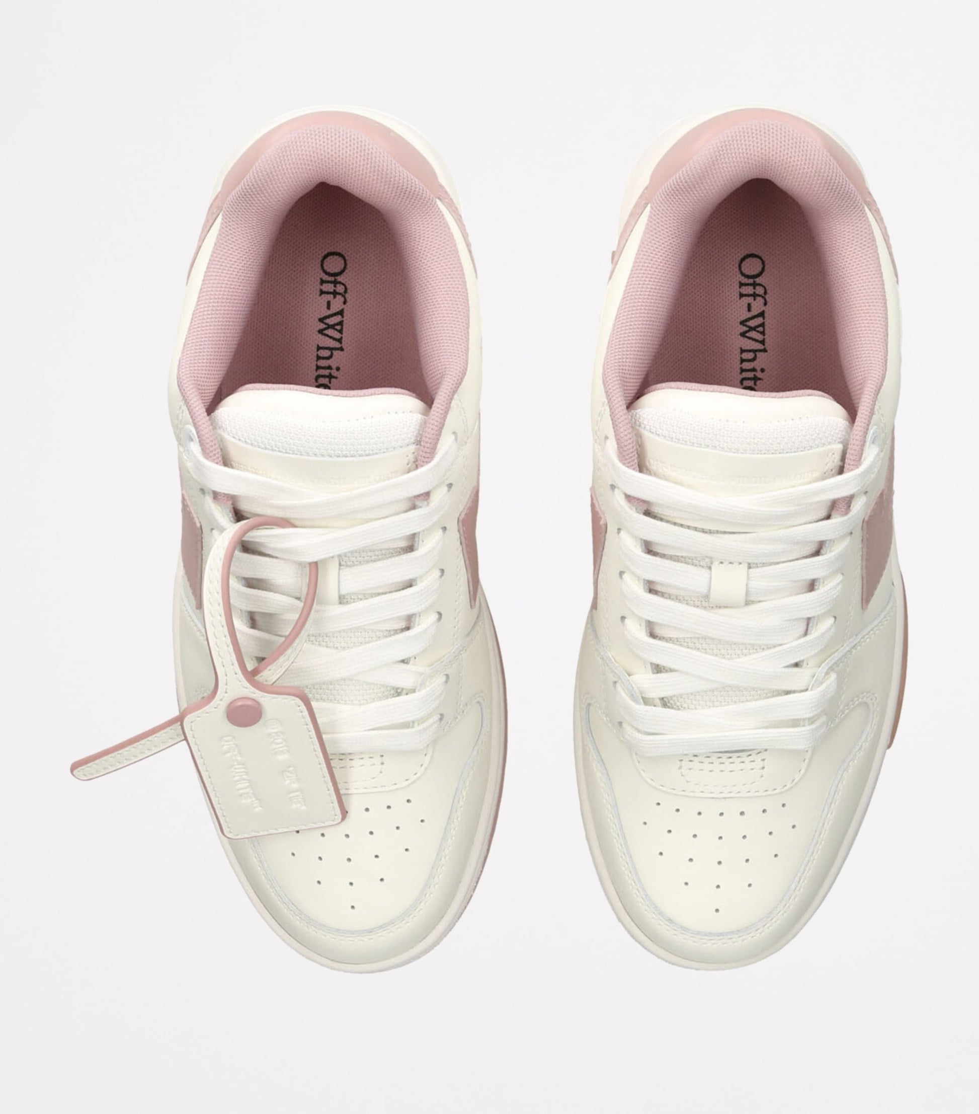 Off-White Pink Leather Out of Office Sneakers