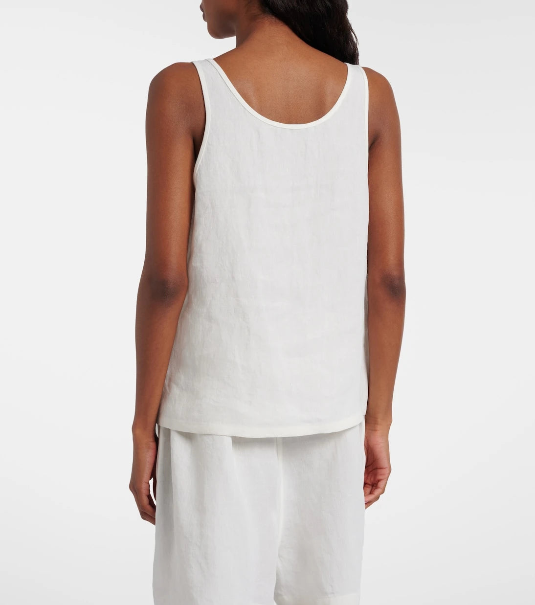 Prada - Embroidered linen top
