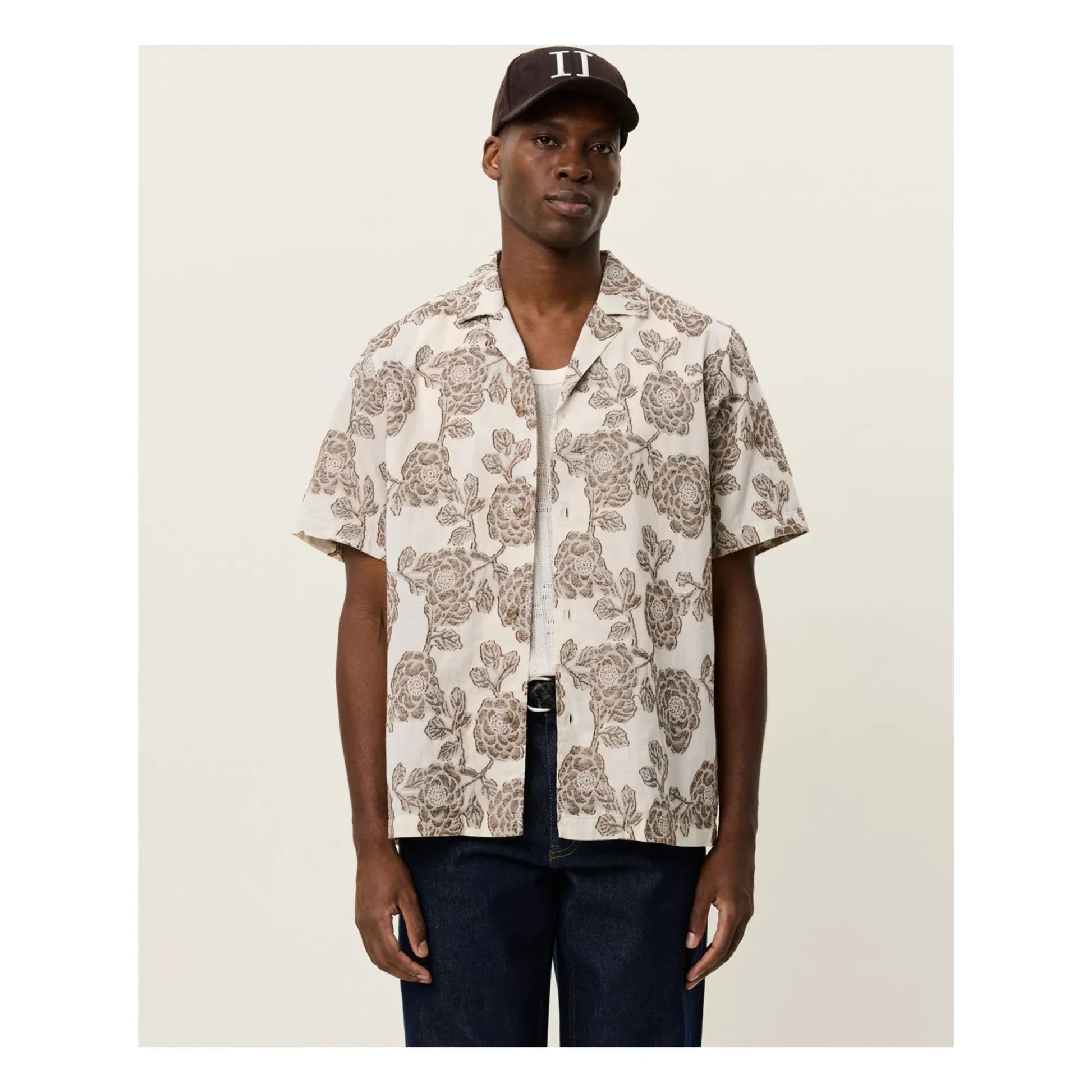 Les Deux - Lesley Jacquard Short Sleeve Shirt | Ivory