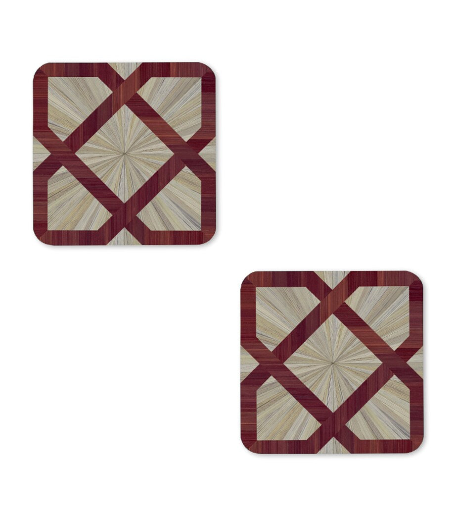 Hestia Set of 2 Arabesque Square Coasters
