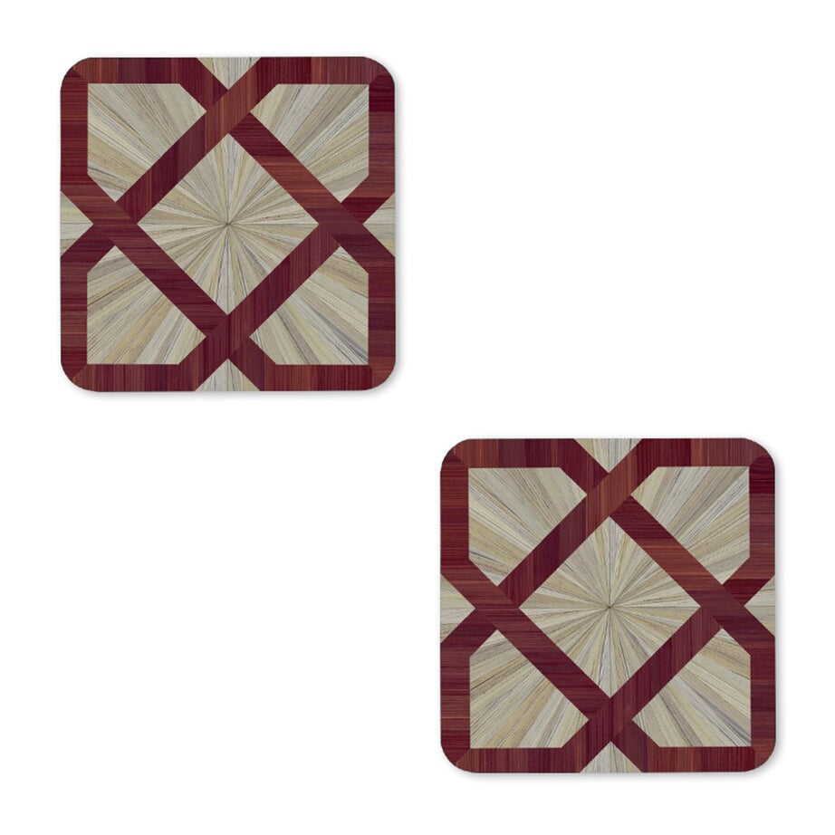 Hestia Set of 2 Arabesque Square Coasters