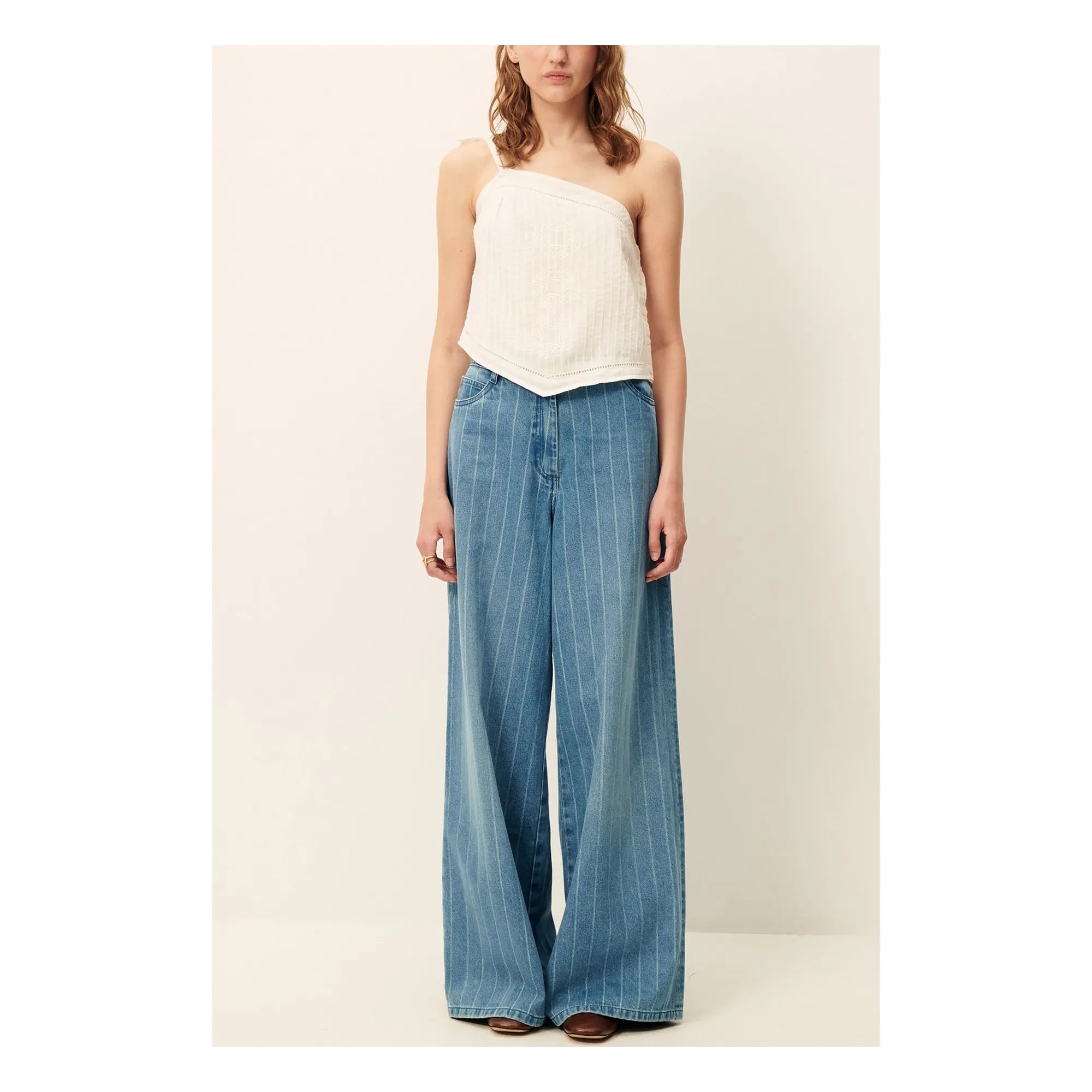 Sessùn - Dalt Cotton Stripe Jeans | Blue