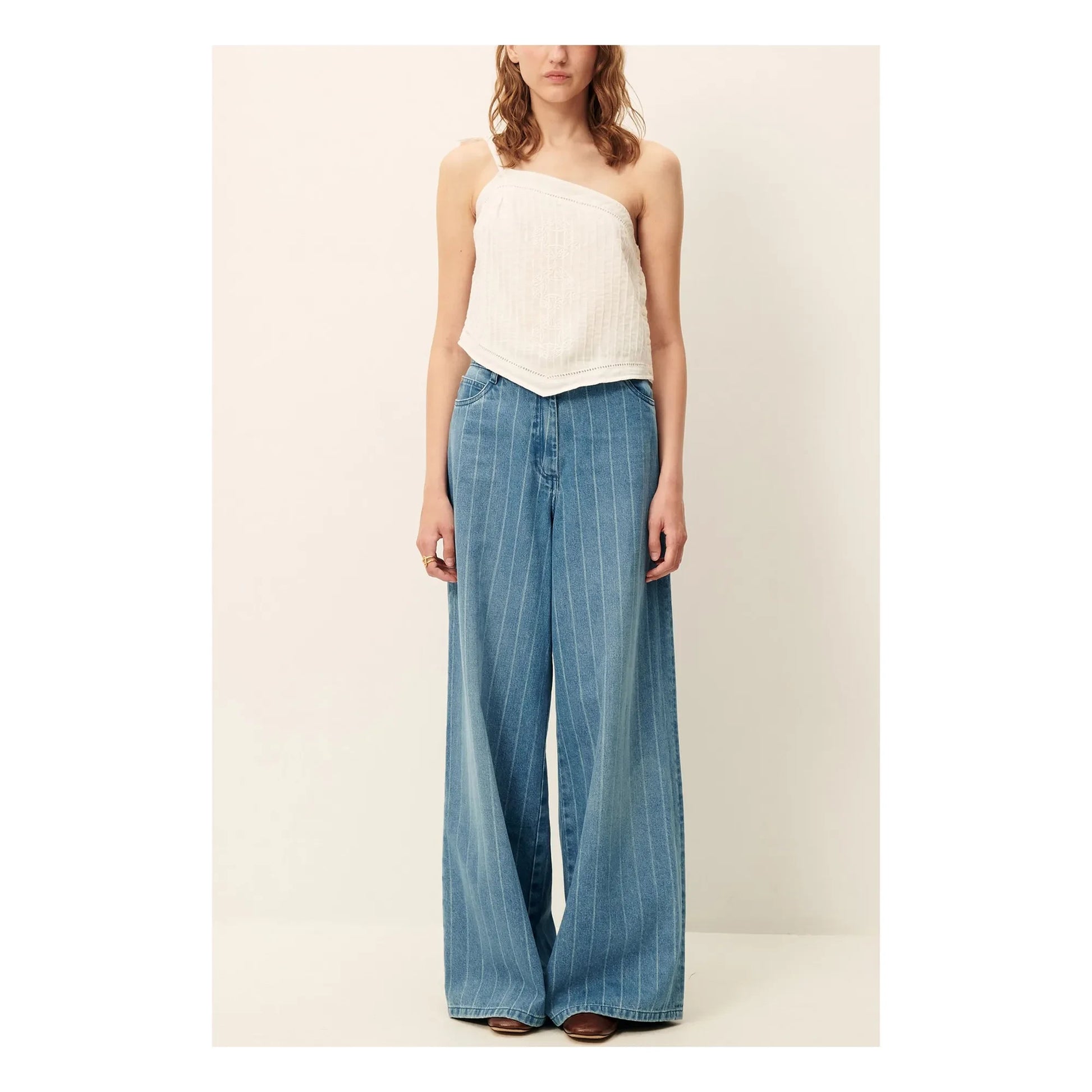 Sessùn - Dalt Cotton Stripe Jeans | Blue