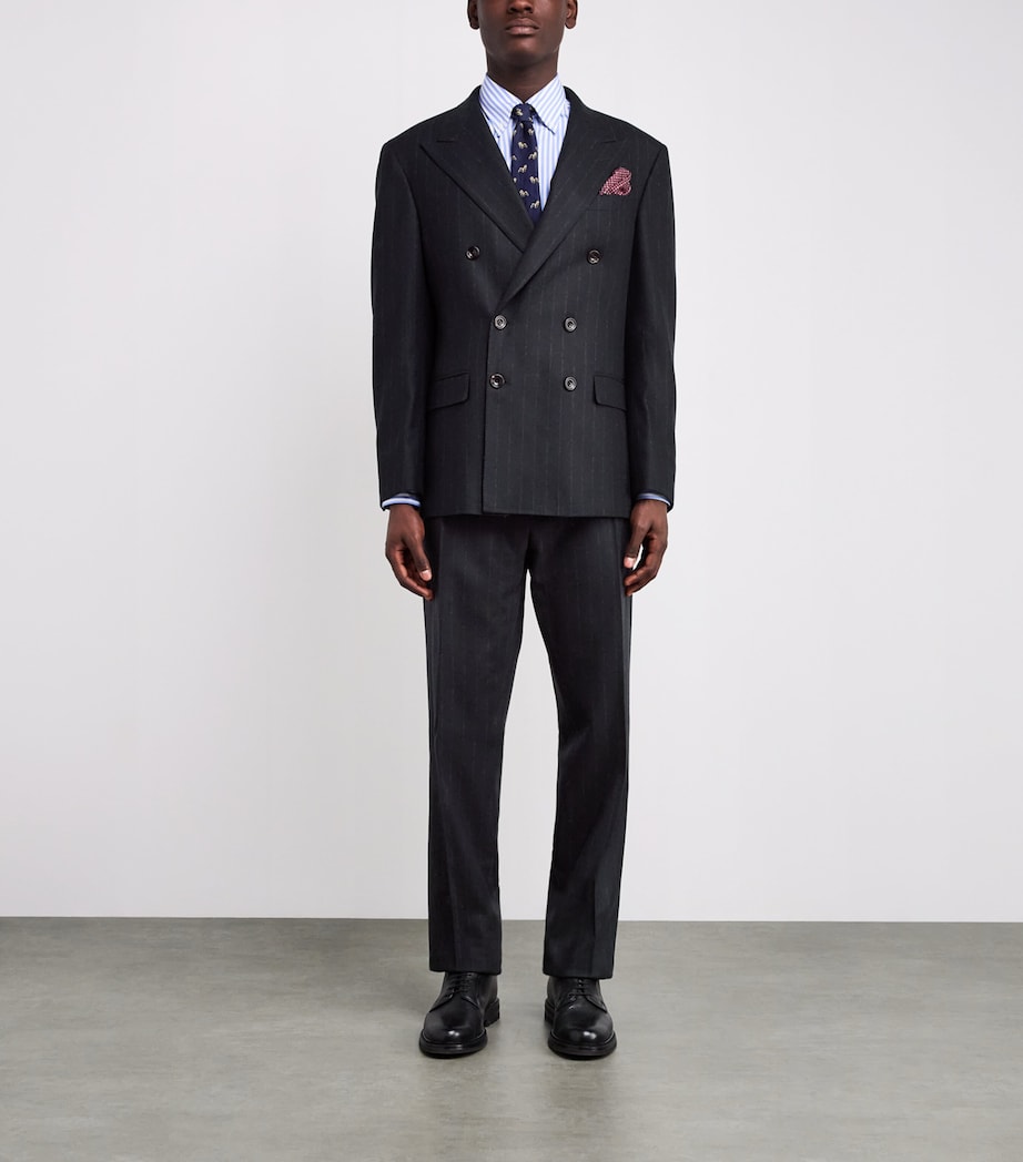 Wool Chalk-Stripe 2-Piece Suit