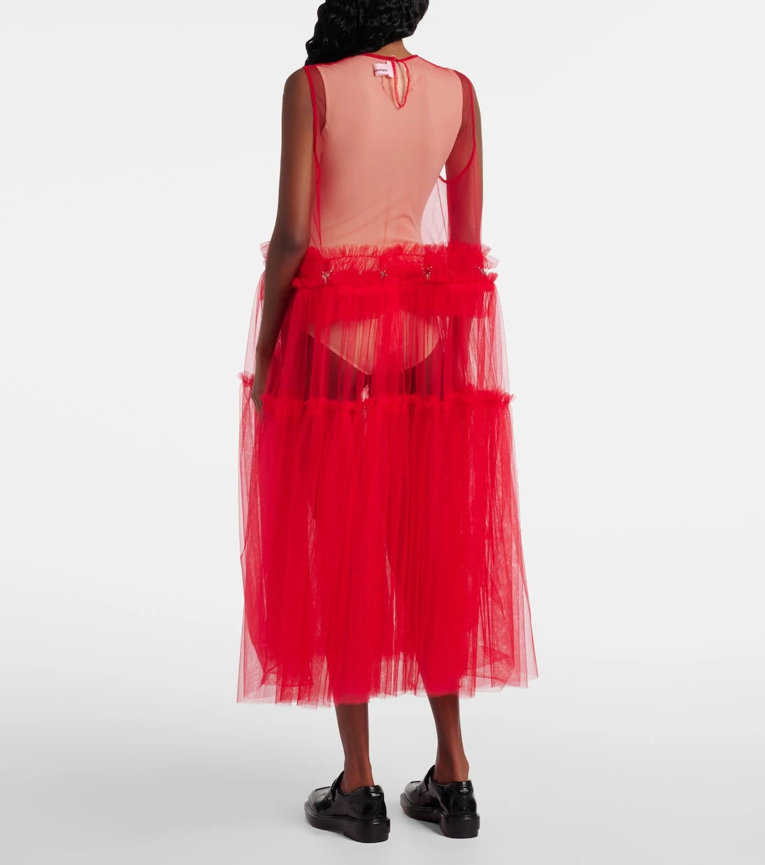Noir Kei Ninomiya - Sheer tulle maxi dress