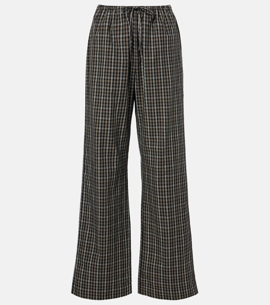 Róhe - Checked cotton wide-leg pants